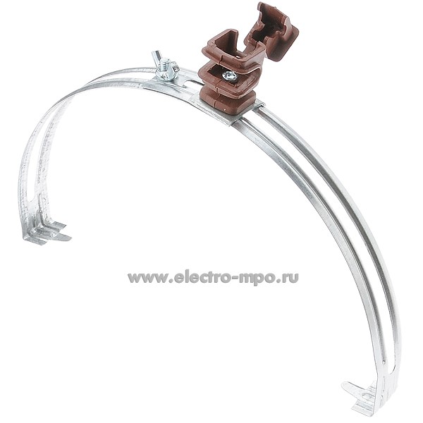 М5350. Держатель 91031 круглого проводника 6-8мм на коньке, пластик / сталь, коричневый (EZETEK)