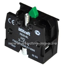 А6167. Блок контактный ДК22-PBL-01 25105DEK 1р для выключателей серий ПЕ-22-PPBB/BL (DEKraft)