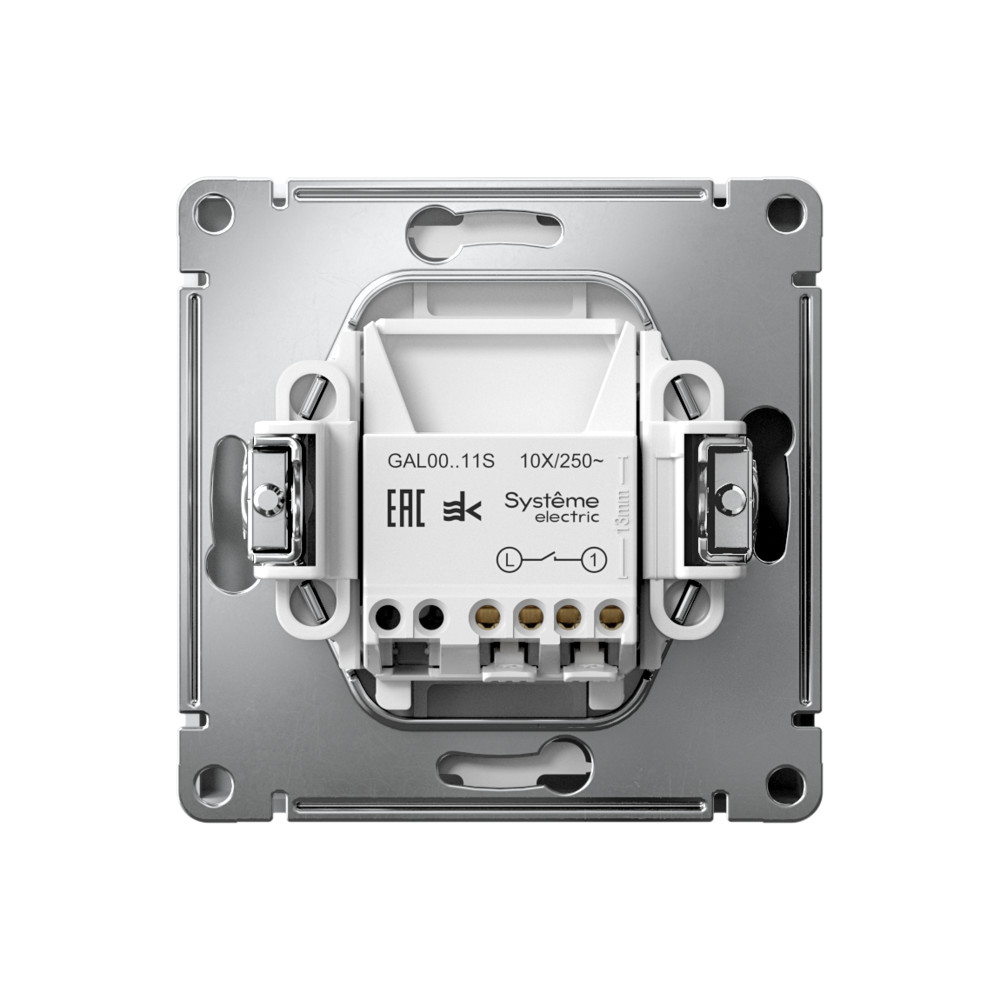 Р34. Механизм ArtGallery GAL001311S выключателя 1 кл. безвинт. зажим с/п лотос (Systeme Electric)