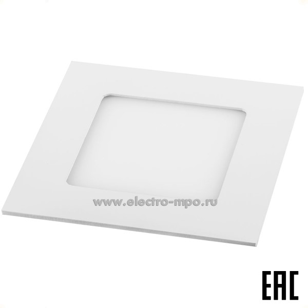 С08. Светильник 28515 AL502 9Вт 720Лм 4000К светодиодный встраиваемый 145х145мм IP40 (Feron)