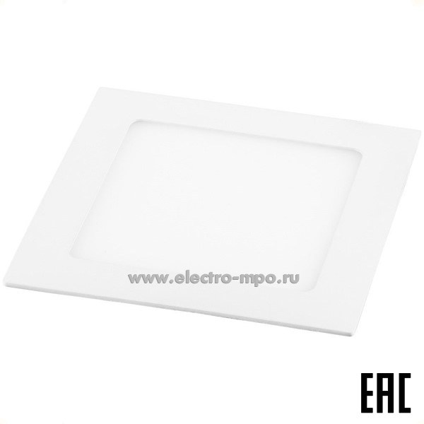 С08. Светильник 29625 AL502 15Вт 1050Лм 4000К светодиодный встраиваемый 190х190мм IP40 (Feron)