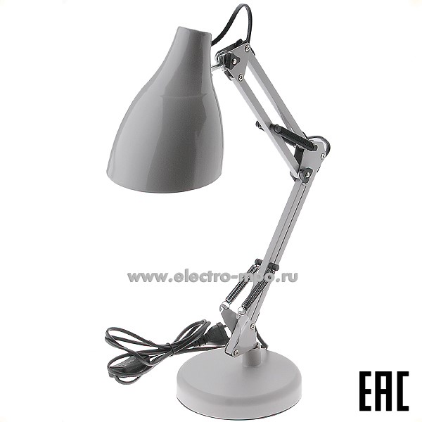 С6069. Светильник Б0047199 N-123-Е27-40W-GY LOFT 40Вт Е27 настольный серый (ЭРА)