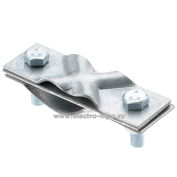М5319. Зажим 62815 заземления диагональный стержень-полоса/пруток, сталь оцинкованная (EZETEK)