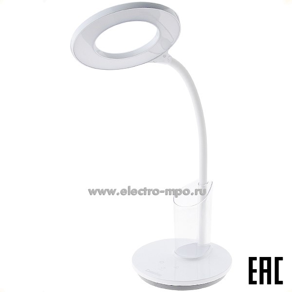 26096.С6096 Светильник KD-826 C01 8Вт 2700/4500/6500К светод. настольный RGB-подсв. белый (Camelion)