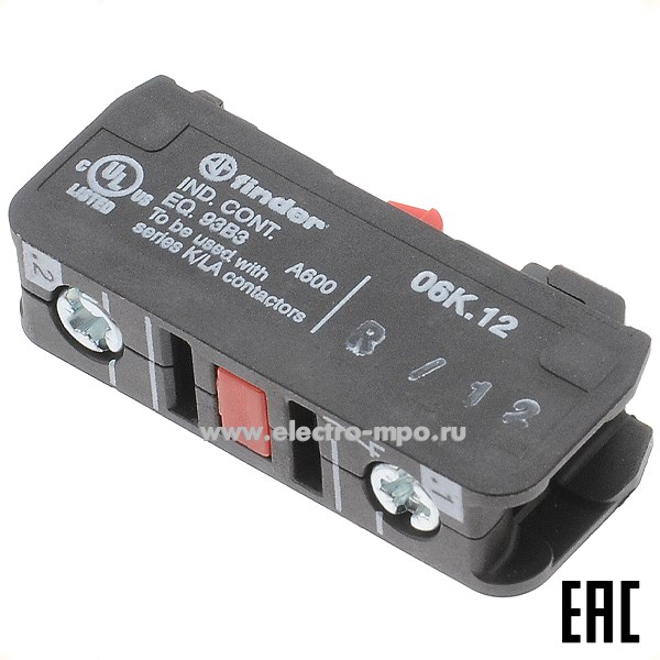 К7726. Контакт 06K12 дополнительный 1р, 2А для 6K.13, 6K.14 (Finder)