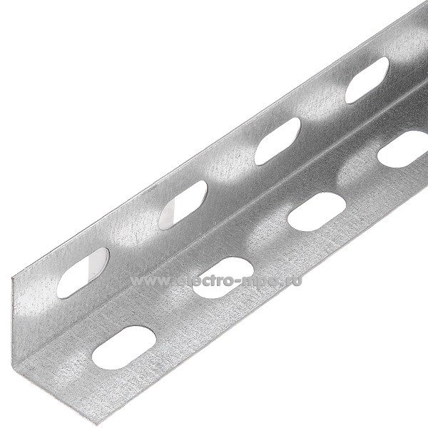 М1953. Профиль монтажный 40х40х1,5мм L-образный перфорированный оцинкованный L=3м (Россия)