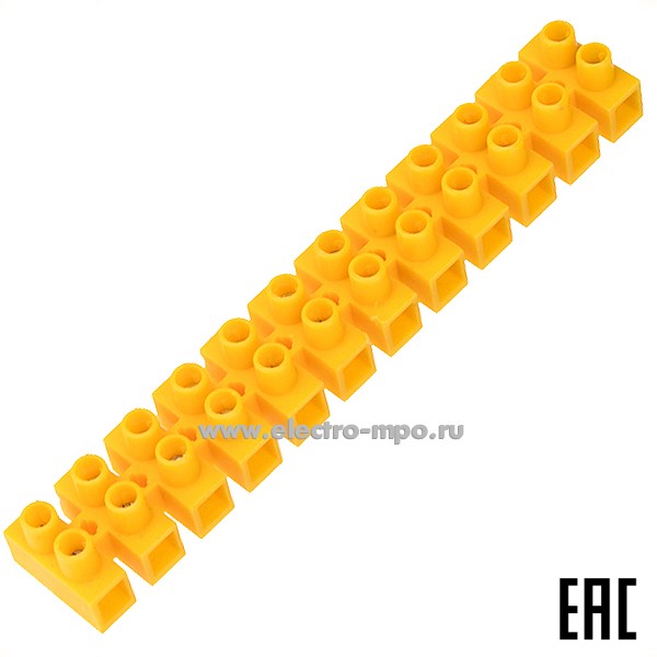 К45. Клеммная винтовая колодка 07-5010-3 KВ-10 4-10 ток 10A полипропилен желтый (Rexant)