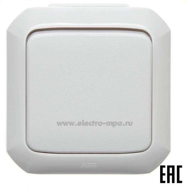 Ю1502. Переключатель Variant+ 2CHN588651C4500 3558N-C86510B 1кл. кнопочный IP54 о/п белый (АВВ)