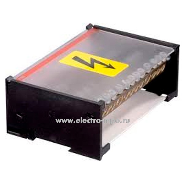 Э1532. Блок шин BRT125А 4 полюса 125А 4 шины по 12 присоединений (TE Connectivity)