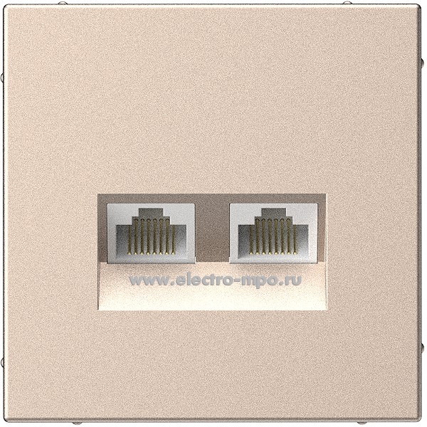 Р2927. Механизм ArtGallery GAL001285 розетки компьютерной 2 входа RJ45 5е с/п песочный (Systeme Electric)