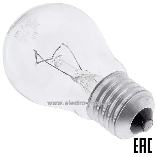 Л6443. Лампа 95Вт Б0039120 ЛОН А50 95Вт Е27 1250Лм 2700К накаливания "груша" прозрачная (ЭРА)