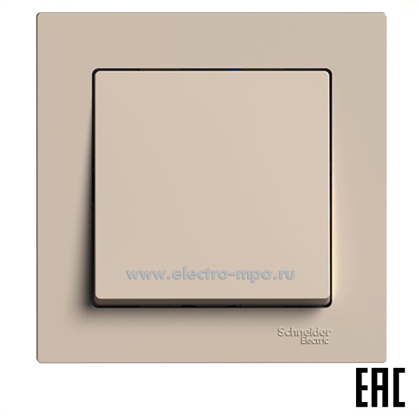 Ю5000. Выключатель AtlasDesign ATN001212 1 кл. с/п песочный (Systeme Electric)