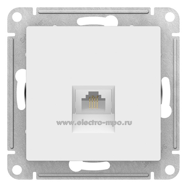 Ю3338. Механизм AtlasDesign ATN001381 розетки телефонной RJ11 с/п лотос (Systeme Electric)