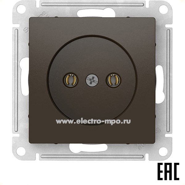 Ю52. Механизм AtlasDesign ATN000641S розетки безвинт. зажим. с/п мокко (Systeme Electric)