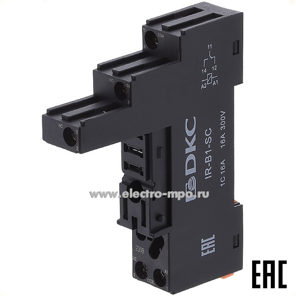 А4611. Розетка IR-B1-SC  для промежуточных реле IR на 1 контакт (ДКС)