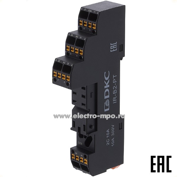 А4614. Розетка IR-B2-PT  для промежуточных реле IR на 2 контакта (ДКС)