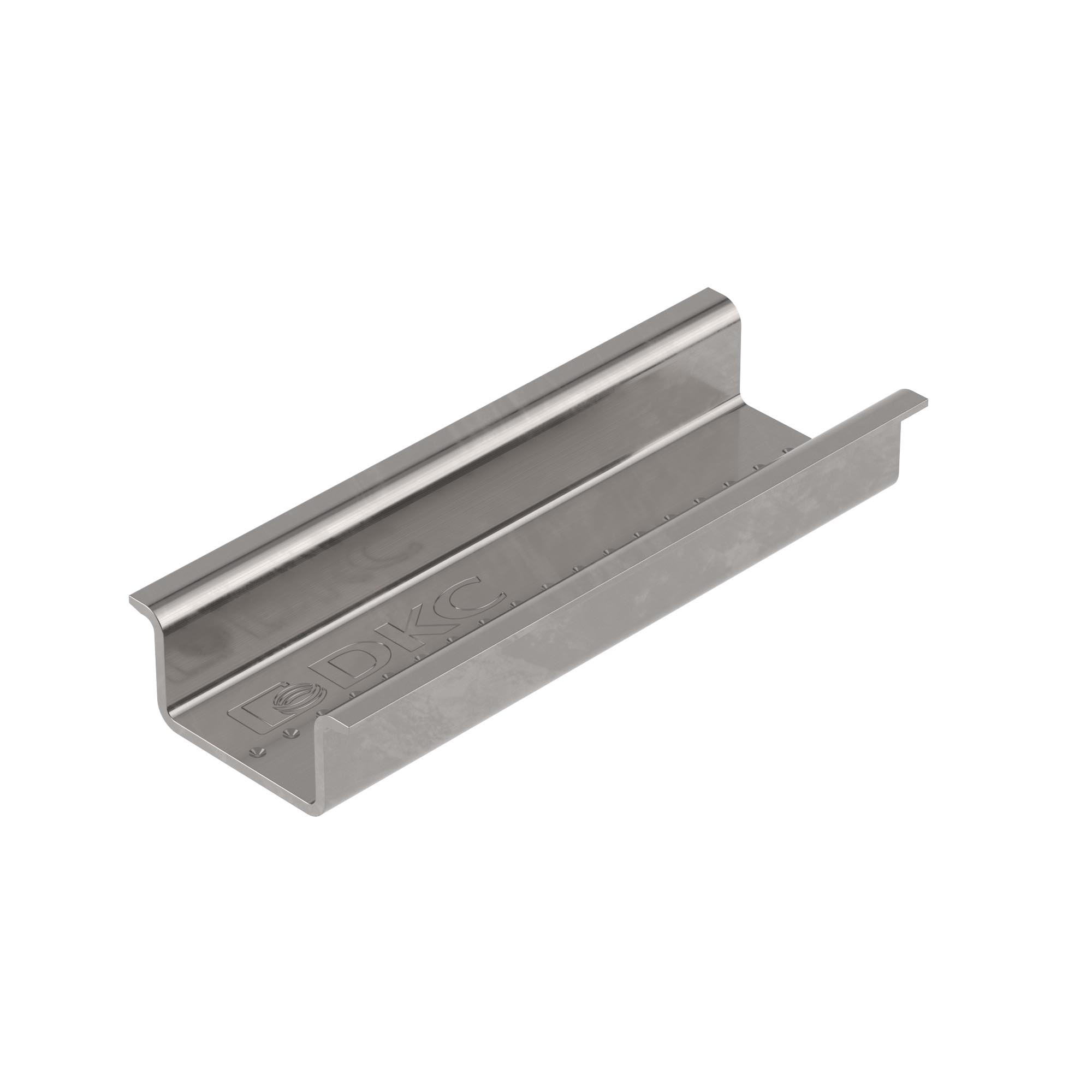 Б25. DIN-рейка 02145RSS из нержавеющей стали, с насечкой OMEGA 3A, L-2000мм (ДКС)