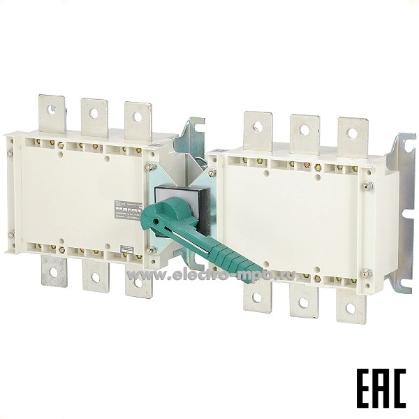 Б6692. Рубильник реверсивный 40210DEK 3Р 500А на монтажную плату тип S (DEKraft)