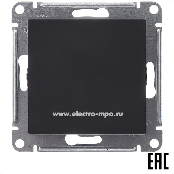 Ю4277. Механизм AtlasDesign ATN001021 выключателя 1кл. двухполюсного с/п карбон (Systeme Electric)