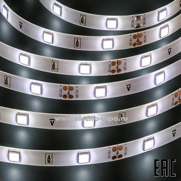 С2124. Лента светодиодная 80312 NLS-5050W30-PRO 5м 12В пост.тока 36Вт 150Led х/б свет IP65 (Navigator)