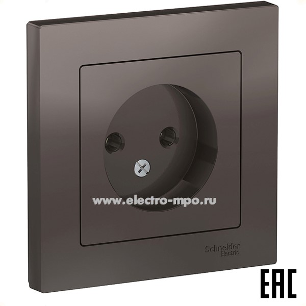 Ю42. Розетка AtlasDesign ATN000640 с/п мокко (Systeme Electric)