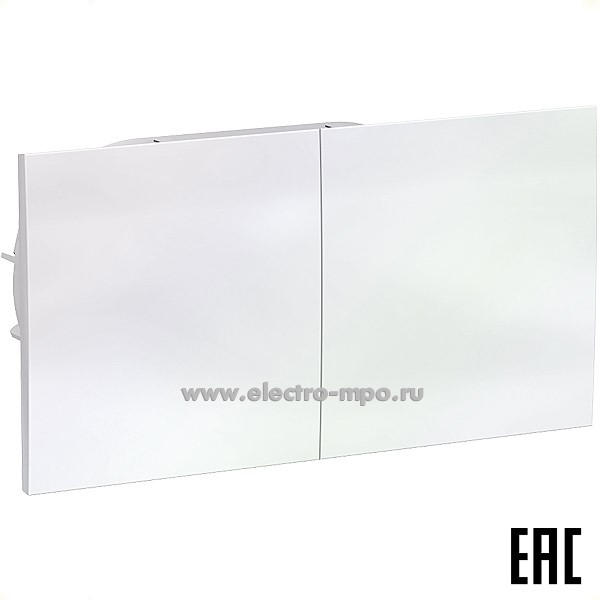 Ю47. Розетка AtlasDesign ATN000428 двойная "евро" со шторками и крышками с/п жемчуг (Systeme Electric