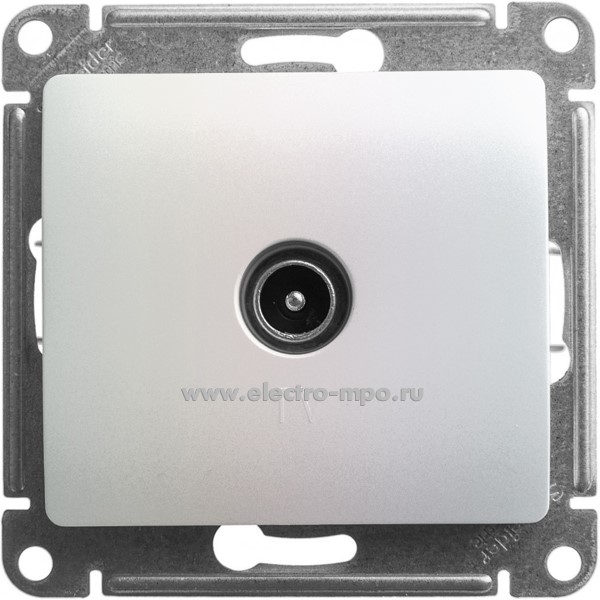 Ю1631. Механизм Glossa GSL000691 розетки TV конечная 1дБ с/п перламутор (Systeme Electric)