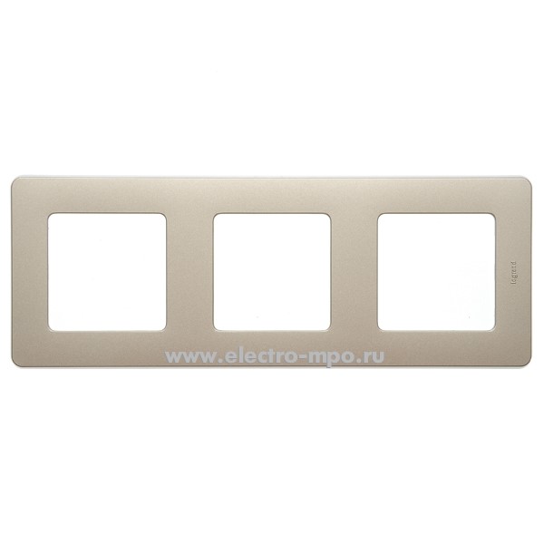 Ю5888. Рамка-3 Inspiria 673958 шампань (Legrand/Daccord)