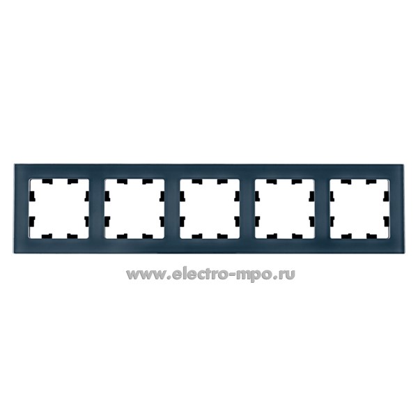 Ю3970. Рамка-5 AtlasDesign Nature ATN360705 натуральное стекло грифель (Systeme Electric)