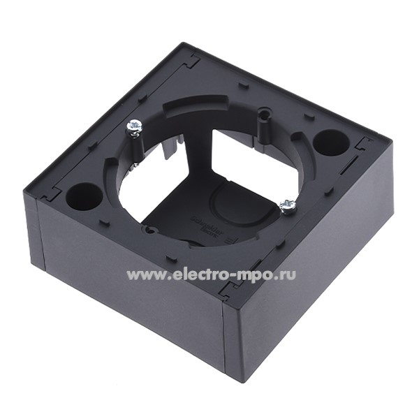 Ю3689. Коробка AtlasDesign ATN001400 установочная 1 пост о/п базальт (Systeme Electric)