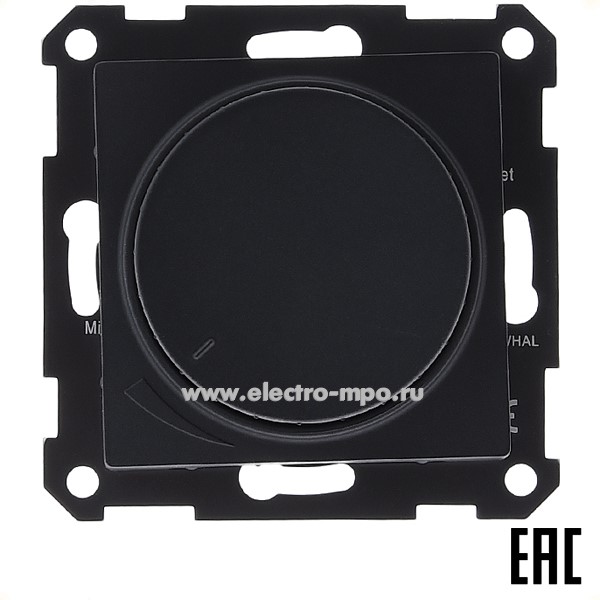 Ю3663. Механизм AtlasDesign ATN001423 светорегулятора 10-400 Вт (LED 3-150Вт) с/п базальт (Systeme)