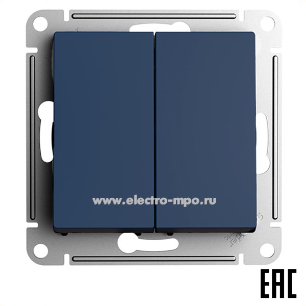 Ю5068. Механизм AtlasDesign ATN001165 переключателя 2 кл. с/п аквамарин (Systeme Electric)