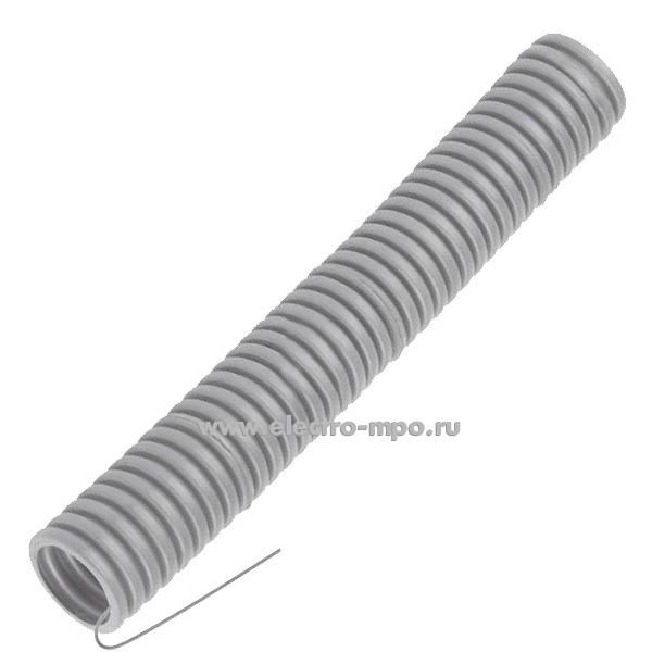 Т01. Труба 13211 гофрированная 32мм ПВХ (Dвнутр. 24,3мм) тяжелая, с зондом, IP55 (Рувинил Россия)