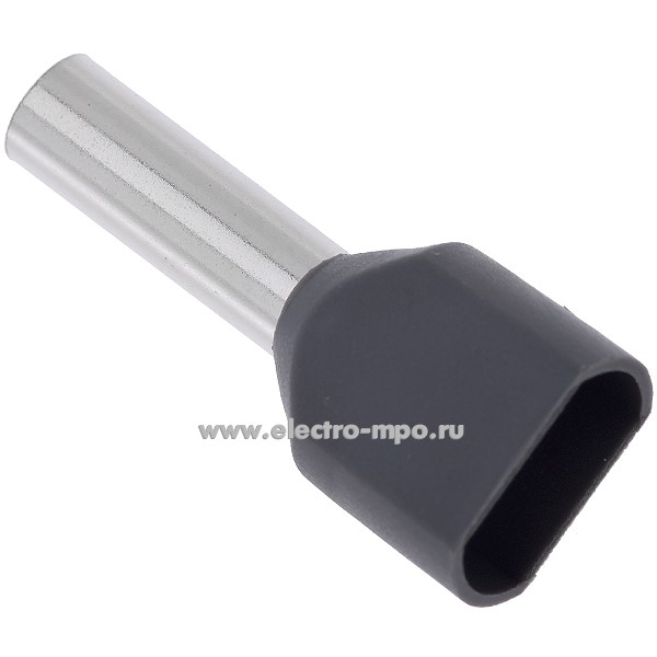 Г3961. Наконечник 79470 НШВИ (2) 4,0-12 медный 4мм2 втулочный изолированный на 2 провода, ПВХ (КВТ)