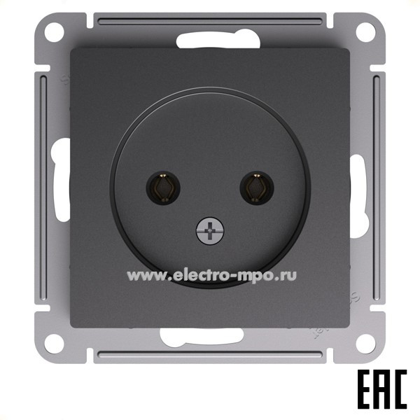 Ю3670. Механизм AtlasDesign ATN001441 розетки с/п базальт (Systeme Electric)