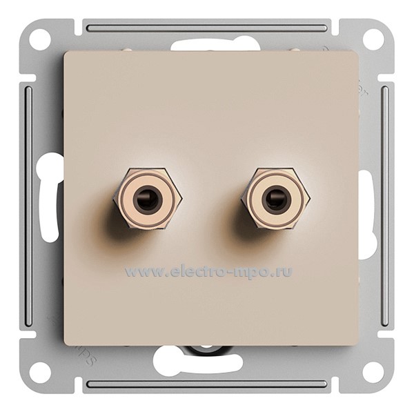 Ю5038. Механизм AtlasDesign ATN001287 розетки аудио с/п песочный (Systeme Electric)