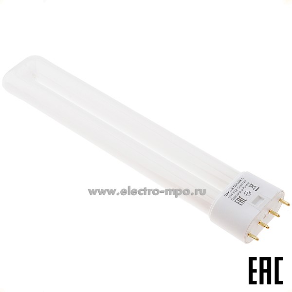 Л3431. Лампа 18Вт 24044 DULUX L 18W/840 2G11 1175Лм 4000К компакт. люм. энергосберегающая (OSRAM)