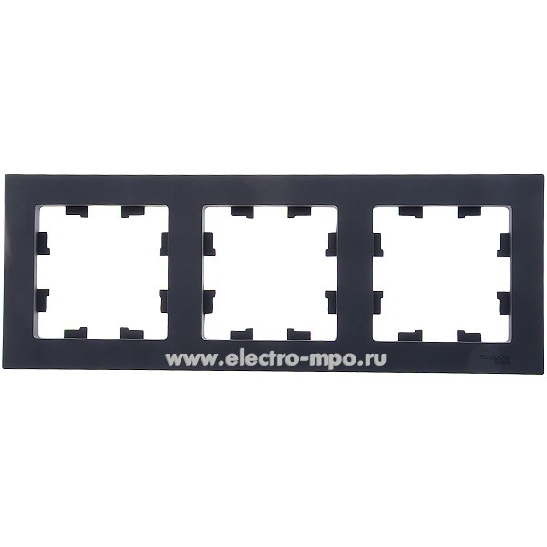 Ю3692. Рамка-3 AtlasDesign ATN001403 универсальная базальт (Systeme Electric)