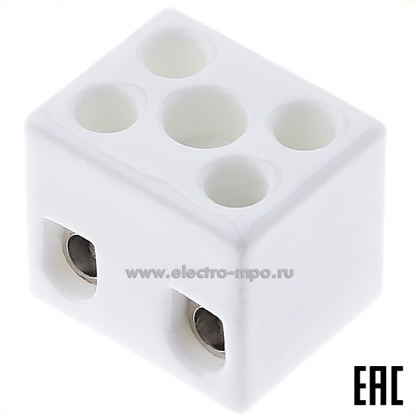 К4792. Клеммник KKB4/2 1802.7 керамический 6 кв.мм 2 пары контактов винтовой 350 град.С (Conta-Clip)