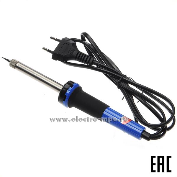 В0806. Паяльник 12-0122 электрический 30Вт 220В с пластмассовой ручкой (Rexant)