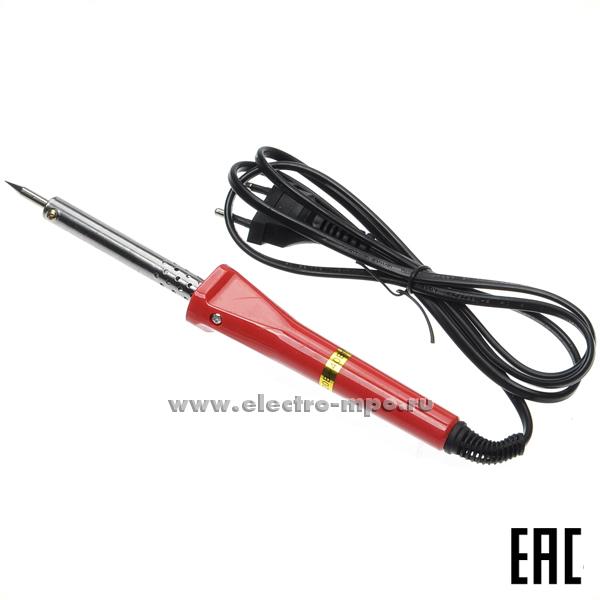 В0818. Паяльник 12-0123-4 электрический 40Вт 220В с пластмассовой ручкой (PROconnect)
