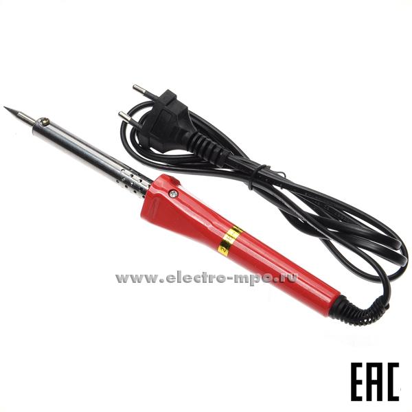 В0823. Паяльник 12-0124-4 электрический 60Вт 220В с пластмассовой ручкой (PROconnect)