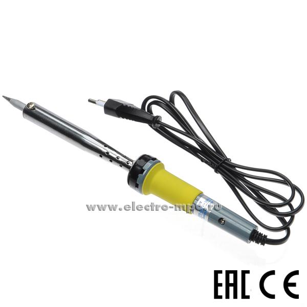 В0826. Паяльник 12-0125 электрический 80Вт 220В с пластмассовой ручкой (Rexant)