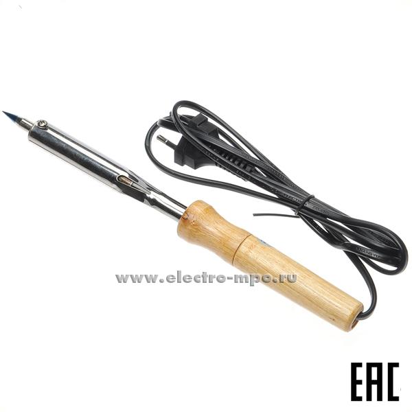 В0832. Паяльник 12-0178-4 электрический 100Вт 220В с деревянной ручкой (PROconnect)