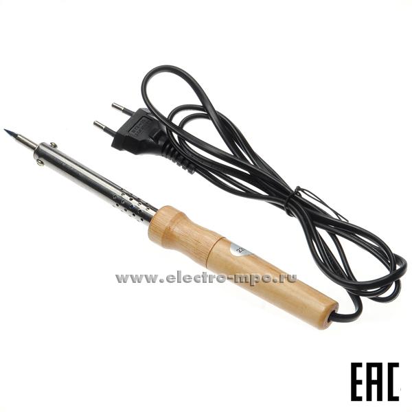 В0842. Паяльник 12-0176-4 электрический 65Вт 220В с деревянной ручкой (PROconnect)