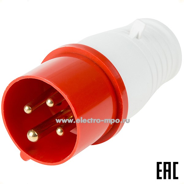 Р66. Вилка 11-8901 014 переносная 3Р+РЕ 16А 380В IP44 (Rexant)
