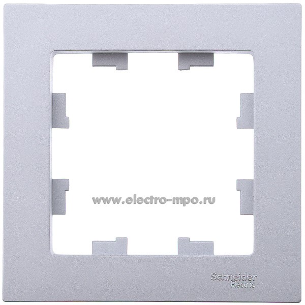 Ю4122. Рамка-1 AtlasDesign ATN000301 алюминий (Systeme Electric)