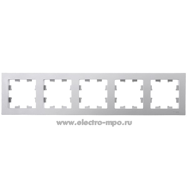 Ю4126. Рамка-5 AtlasDesign ATN000305 универсальная алюминий (Systeme Electric)