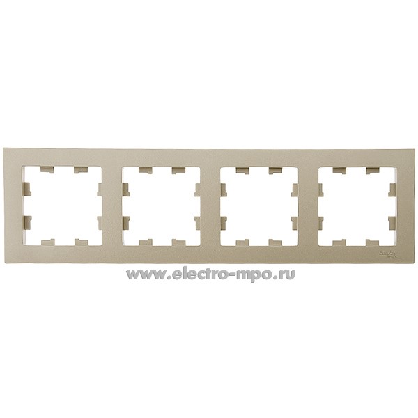Ю4165. Рамка-4 AtlasDesign ATN000504 универсальная шампань (Systeme Electric)