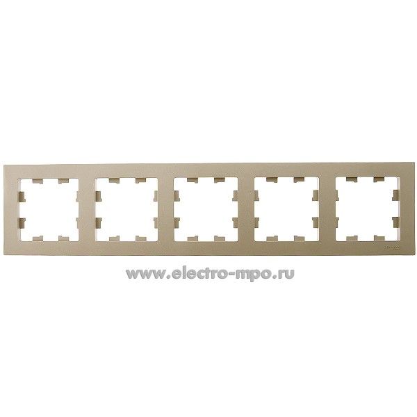 Ю4166. Рамка-5 AtlasDesign ATN000505 универсальная шампань (Systeme Electric)